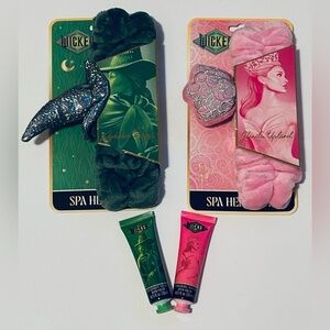 NEW! Wicked For Good Elphaba & Glinda Plush Spa Headbands & Hand Cream Set (NWT)